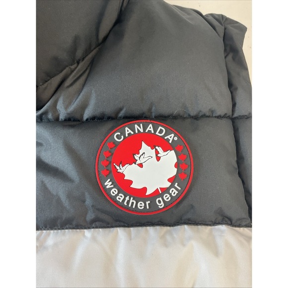Canada Weather Gear Men's XXL Winter puffer vest color block Grey/ Black - Picture 3 of 10